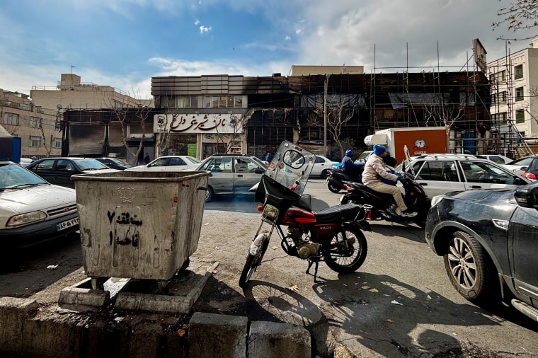 Residents in Tehran's District 7 on Wednesday.
