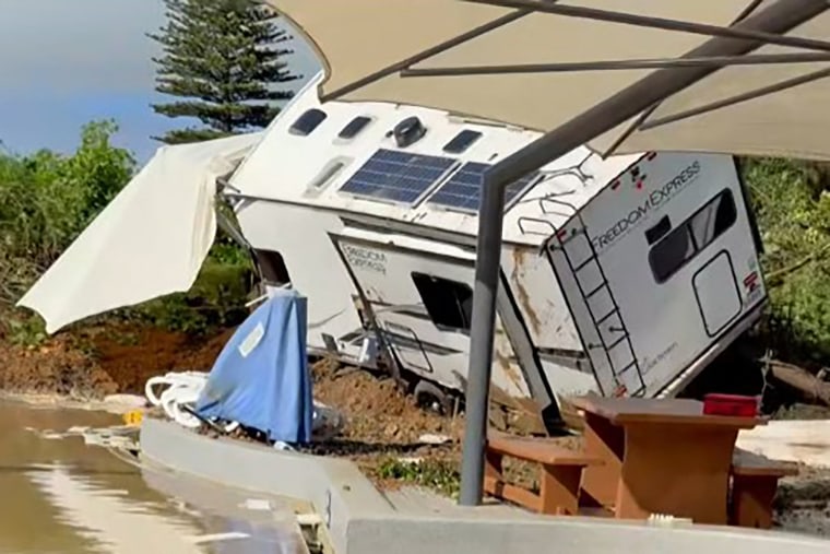 A landslide smashed into a campsite in rain-swept northern New Zealand on January 22 leaving multiple people missing, police and rescuers said. 