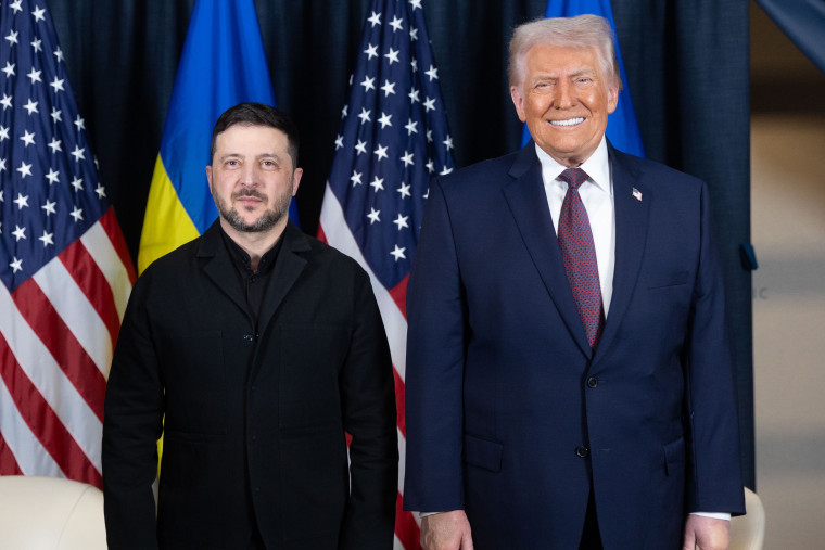 Zelenskyy and Trump in Davos on Thursday.