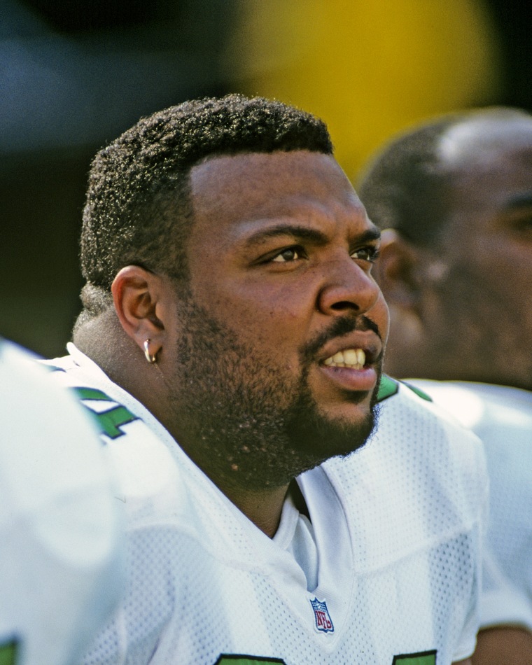 Defensive lineman Kevin Johnson in Philadelphia, in October 1995.