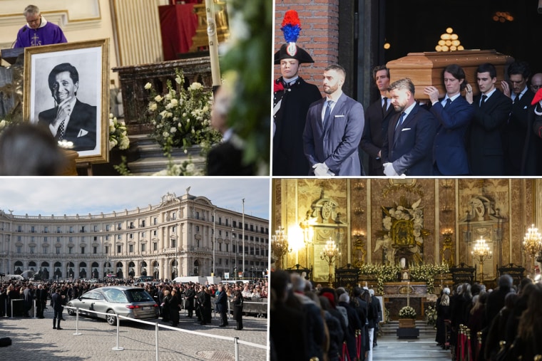 Scenes from the Valentino funeral.