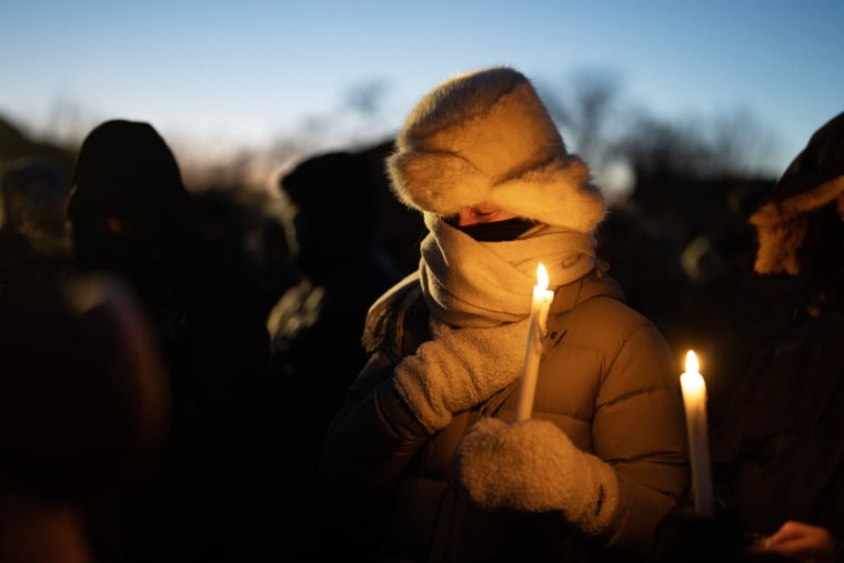 Vigil for Alex Pretti, killed by a federal agent in Minneapolis, January 202