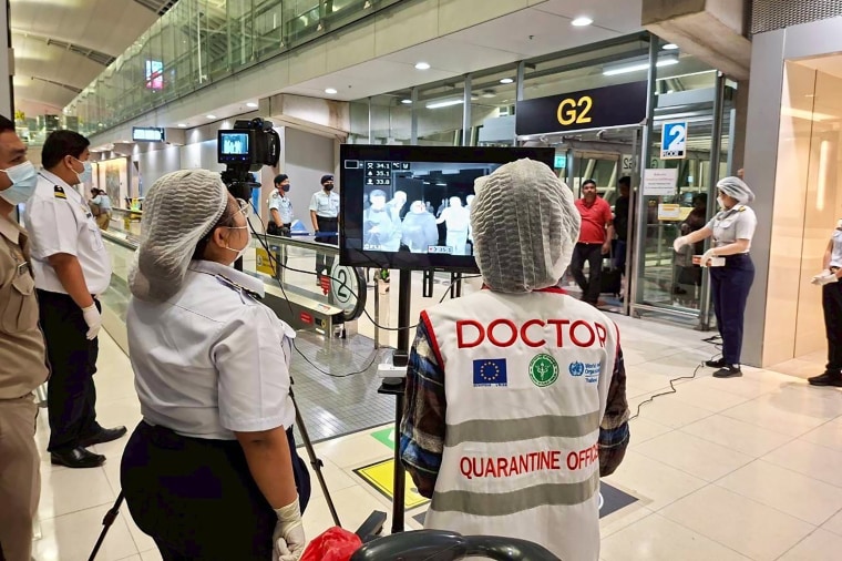 Implementation of health screening measures for passengers arriving in Bangkok