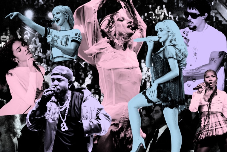 Olivia Dean, Kendrick Lamar, Hayley Williams, Lady Gaga, Sabrina Carpenter, Bad Bunny e Doechii são todos indicados ao Grammy este ano.