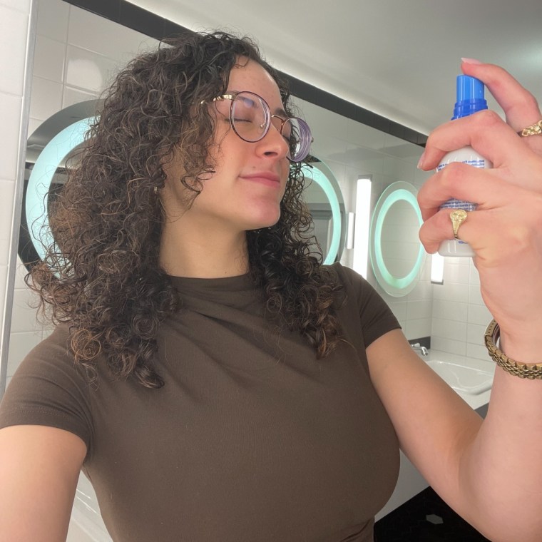 I applied Magic Molecule like I would a setting spray.