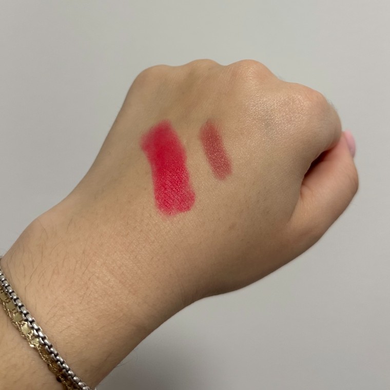'Ramp’d Up Rouge' Blush (left) and 'Lavish Lilac' Lip Balm (right).