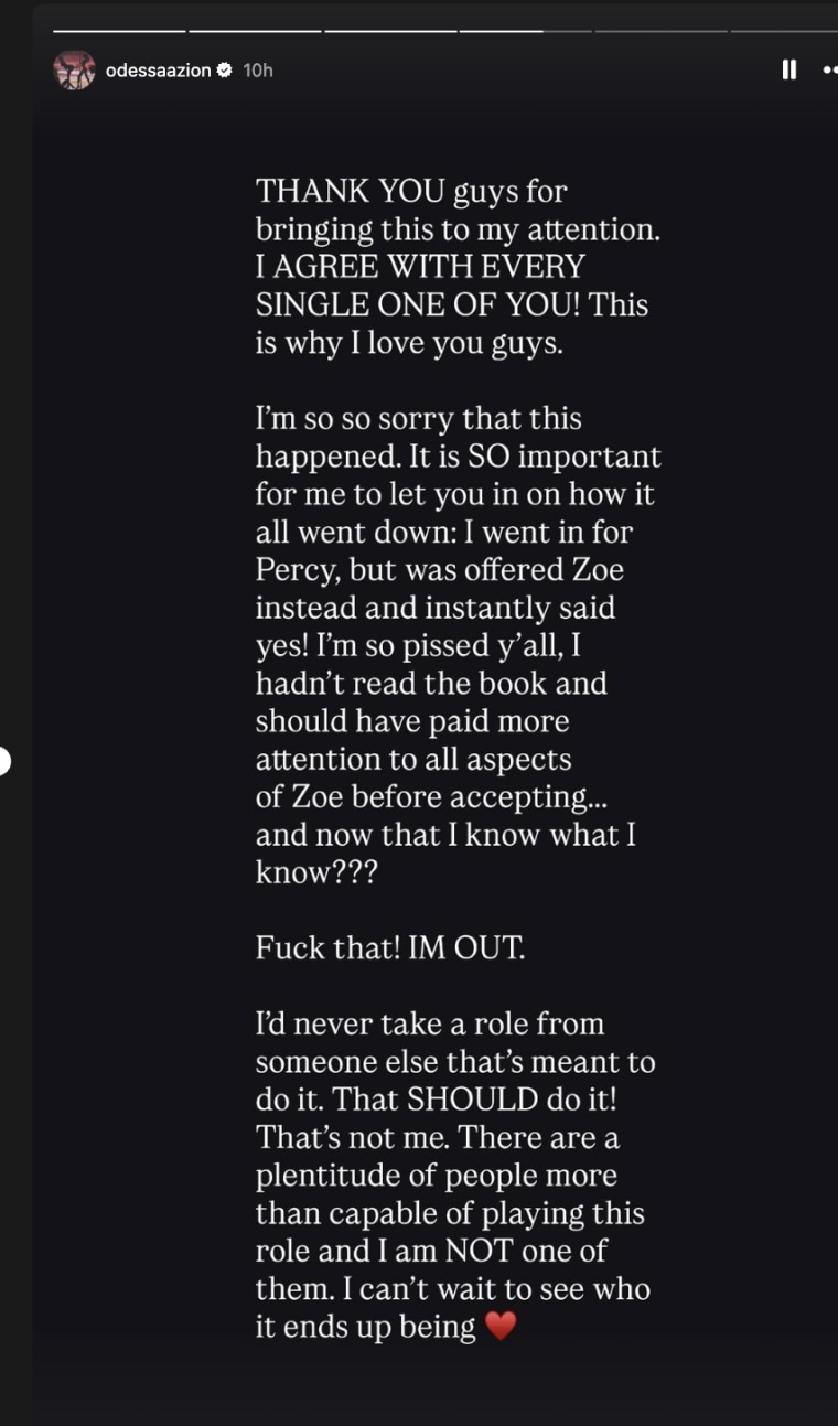 História do Instagram de Odessa A'Zion.