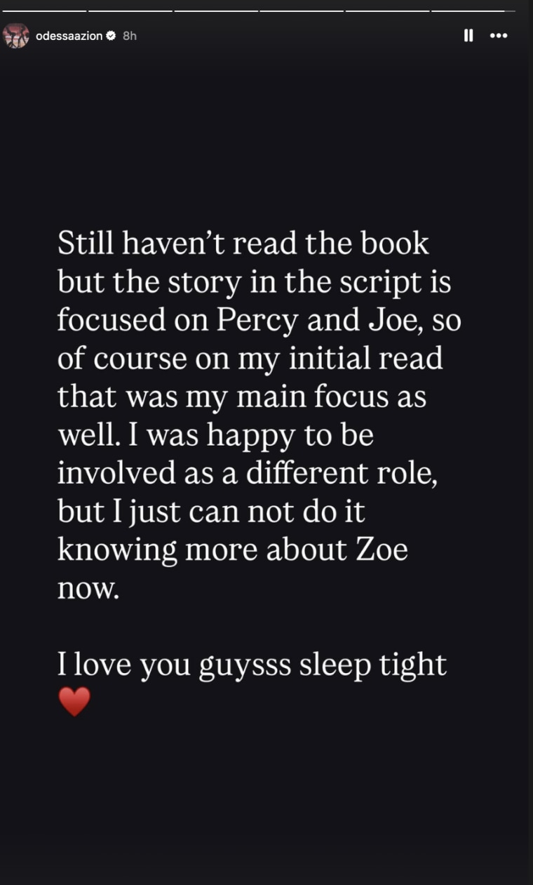 História do Instagram de Odessa A'Zion.