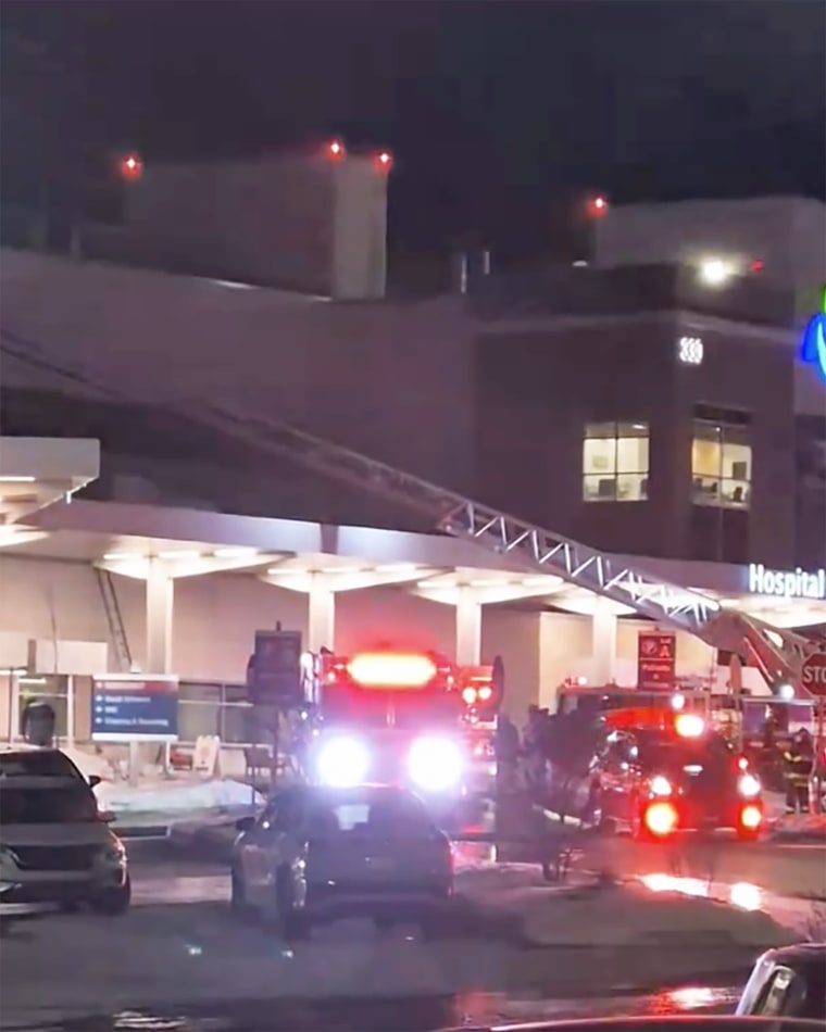 Emergency services at the scene of the fire on Wednesday