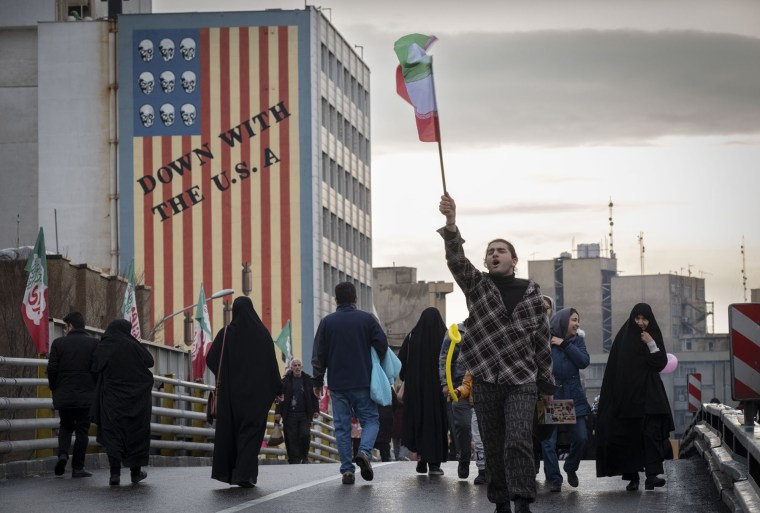 Anti-U.S. And Israeli Billboard And Mural In Tehran