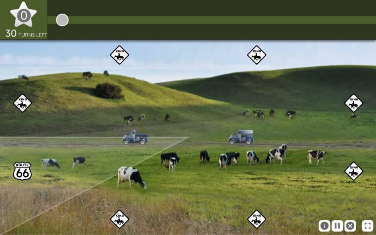 Screenshot of Double Decision game on the medium level.