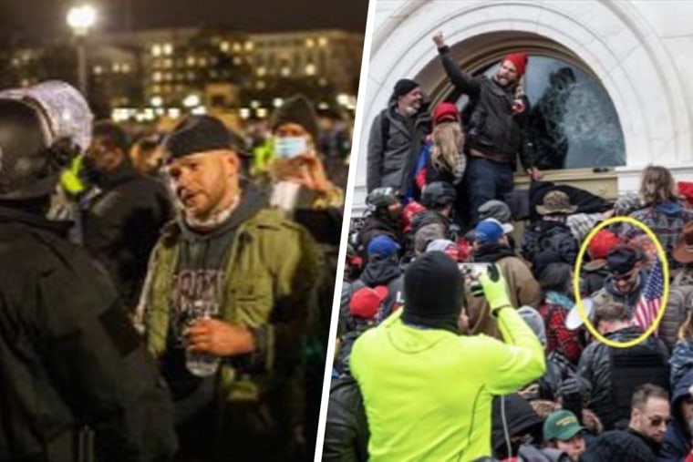 Two grainy images of Andrew Paul Johnson combined into a diptych.