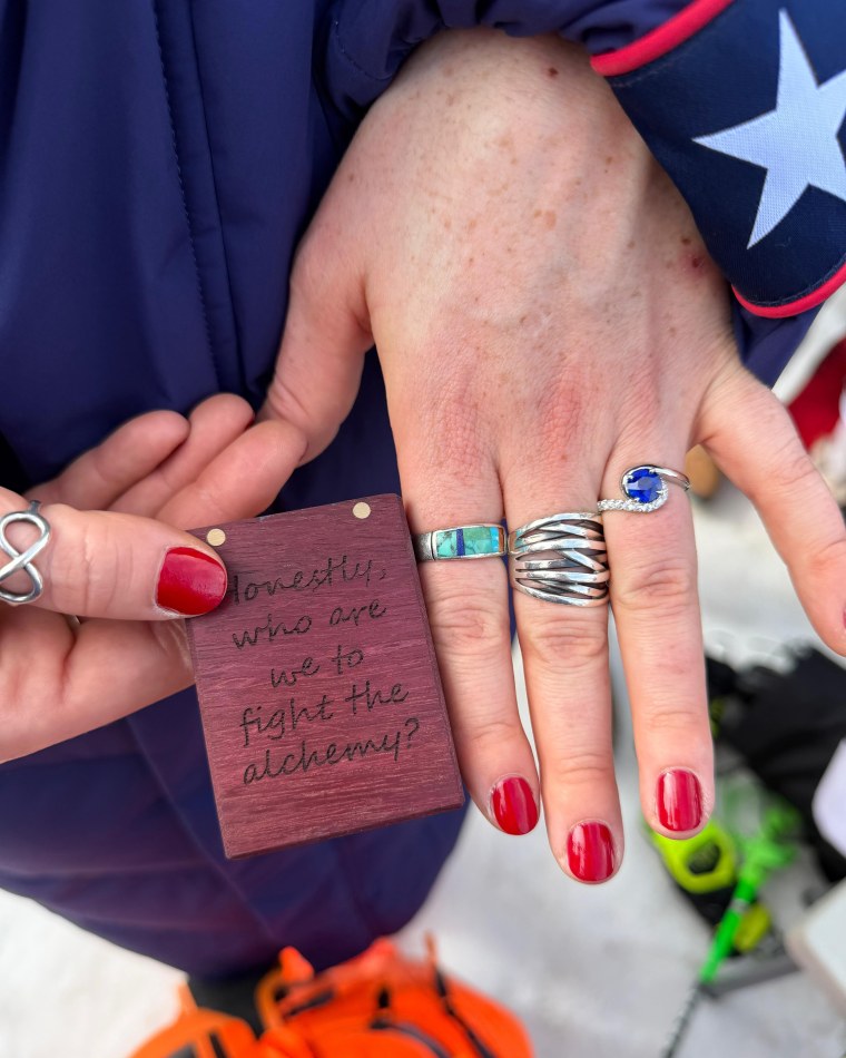 Breezy Johnson's engagement ring.