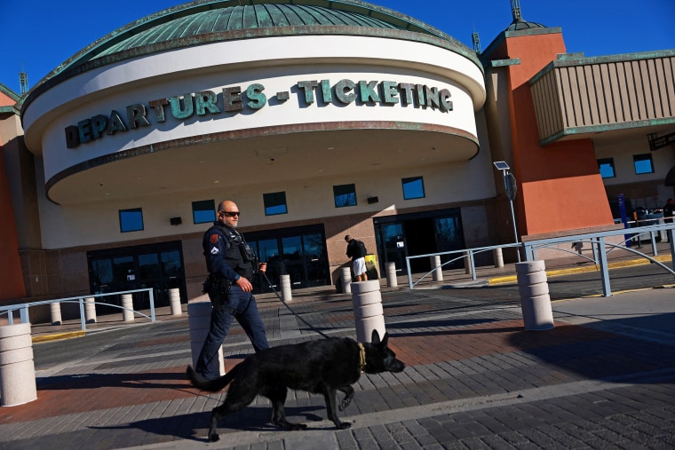 El Paso International Airport after temporary closure of its airspace was lifted
