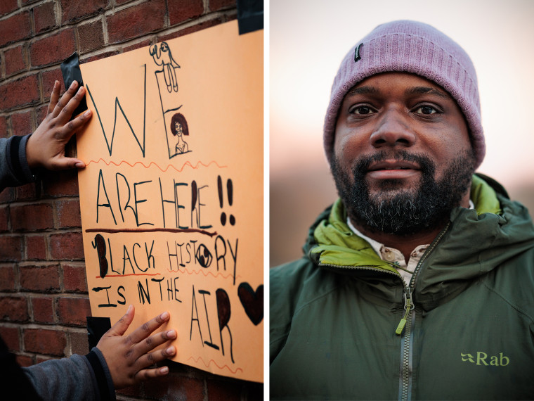 Gerry James at the President's House Site in Philadelphia on Feb. 10.