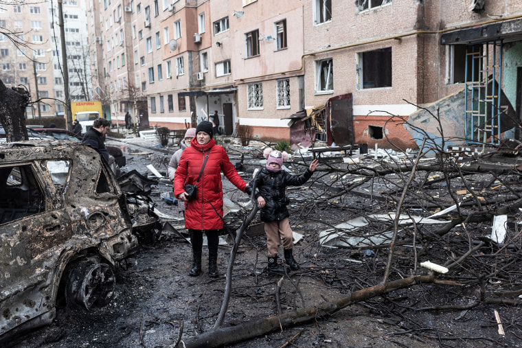 Aftermath of Russian air strike in Kramatorsk