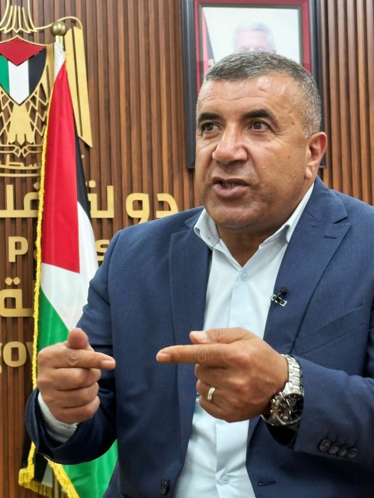 Khaled Dudin, the Palestinian governor of Hebron, speaking to NBC News. 