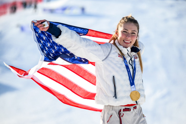 Image: USA's gold medalist Mikaela Shiffrin