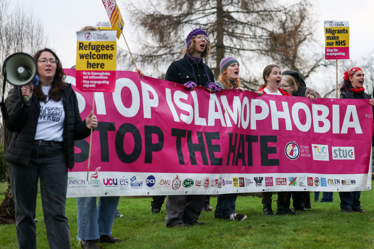 Reform UK Leader Nigel Farage Holds Rally In Falkirk
