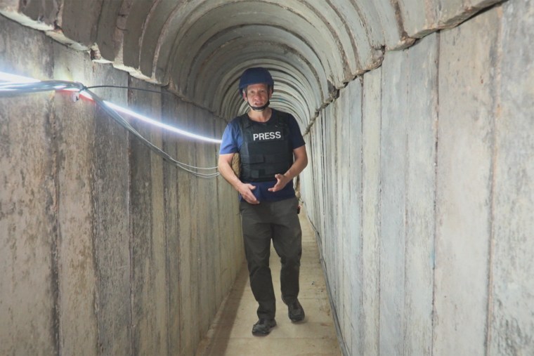 NBC News' Richard Engel inside the Gaza tunnels