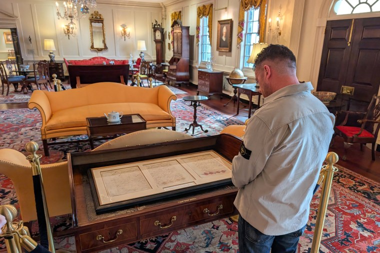 Tommy Robinson inside the John Quincy Adams State Drawing Room in the U.S. State Department in Washington, D.C.