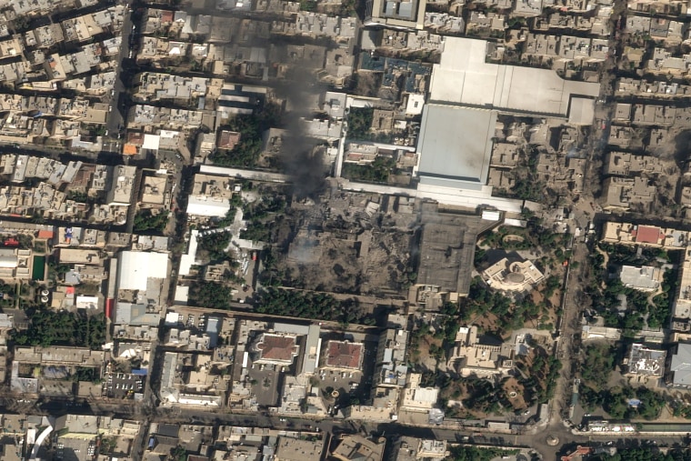 The first publicly released satellite image of the compound associated with Ayatollah Ali Khamenei in Tehran, georeferenced.

The imagery, captured by Airbus, shows multiple structures within the secured complex that appear heavily damaged or destroyed. The site is widely understood to function as the official residence and administrative compound of Iran’s Supreme Leader.
