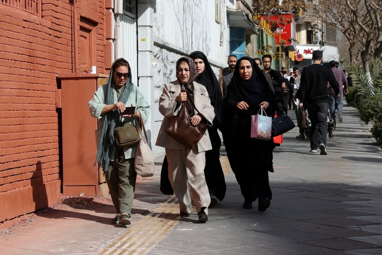 Aftermath of strike in Tehran