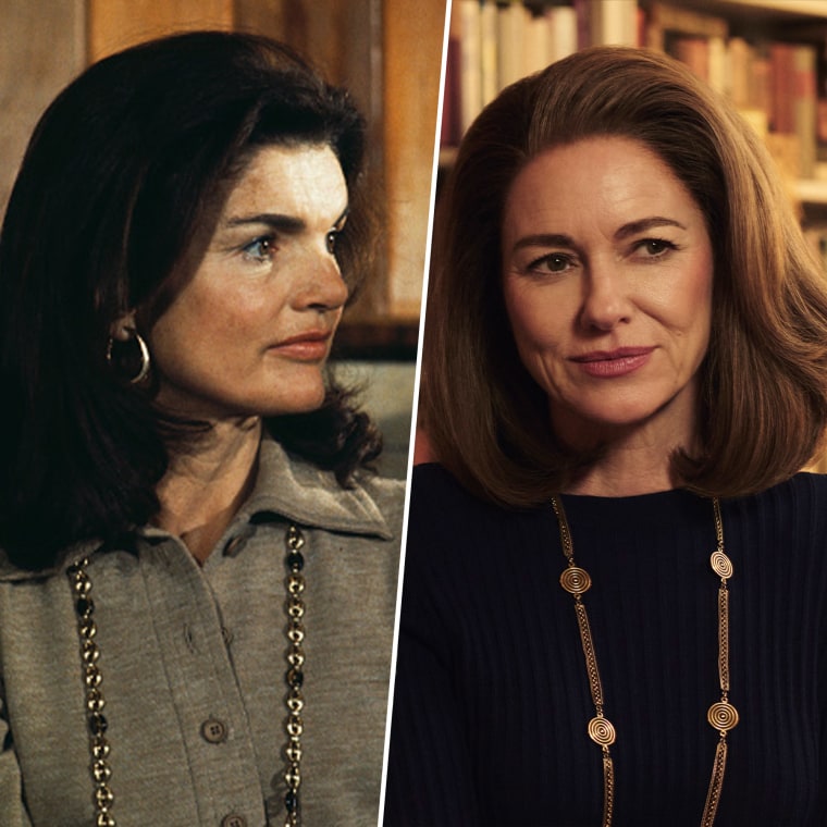 Imagem dividida: Jackie Kennedy Onassis / Naomi Watts