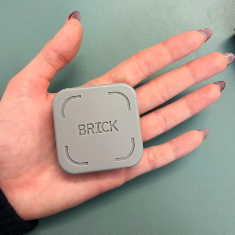 The Brick fits in the palm of your hand, so it’s easy to pack in a bag or backpack.