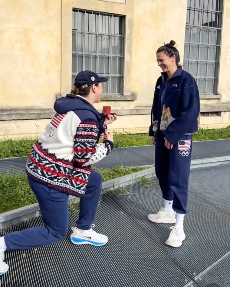 Olympians Hilary Knight and Brittany Bowe engaged at Milan Cortina Games