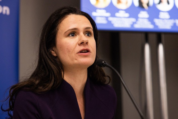 British MP Joani Reid speaks at an event in September 2025.