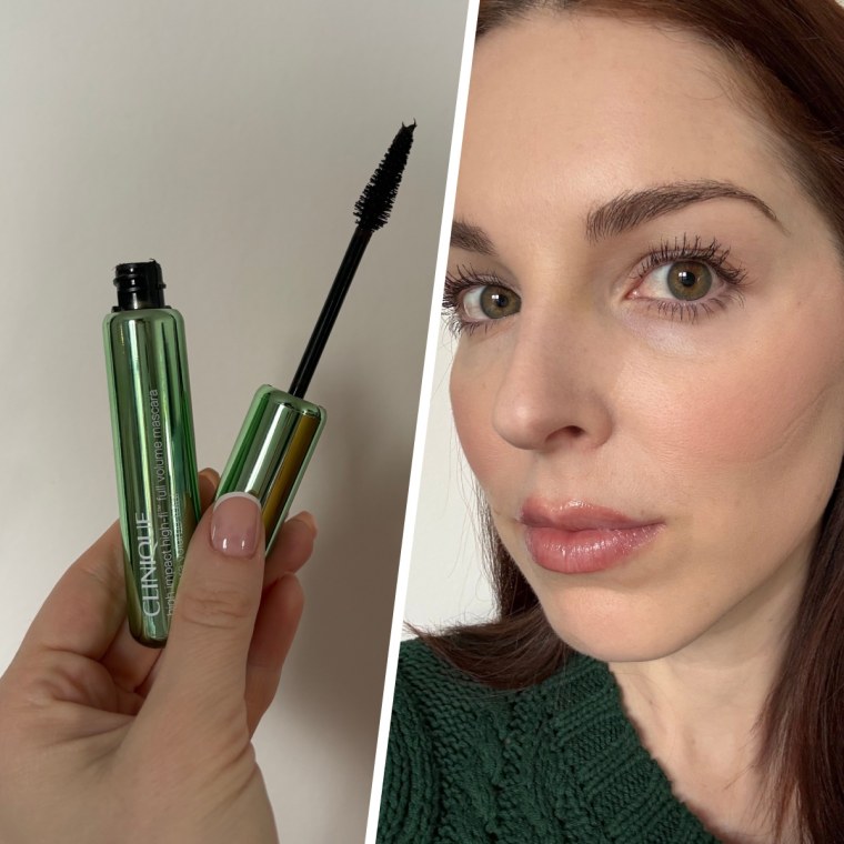 Clinique High Impact High-Fi Full Volume Water-Resistant Mascara and after applying