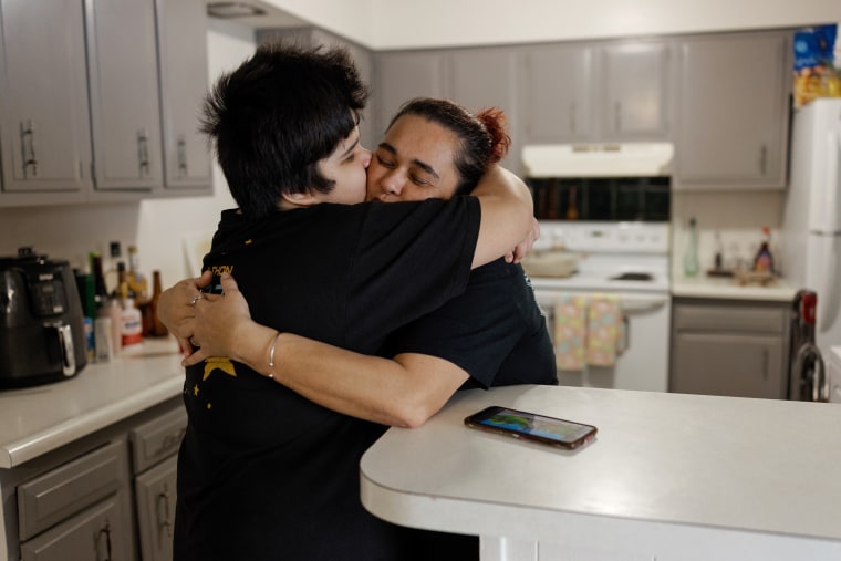 Vilma Bautista and her autistic son, Kenek Lopez, spent nearly 90 days at the Dilley Immigration Processing Center in Texas.