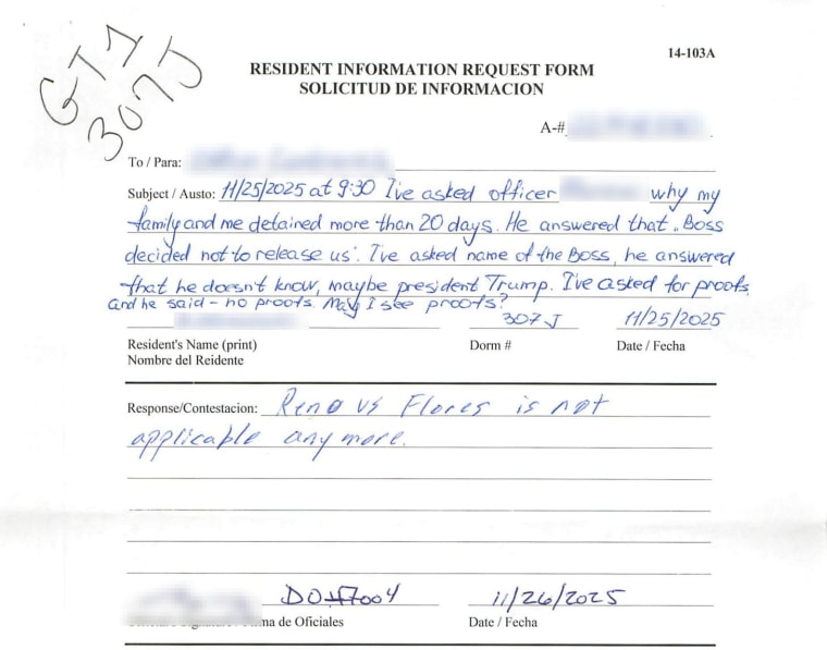 An ICE officer told Aleksei that the federal settlement setting minimum standards for child detention was no longer in effect.