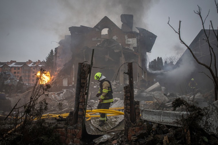 Drone And Missile Attacks In Kyiv