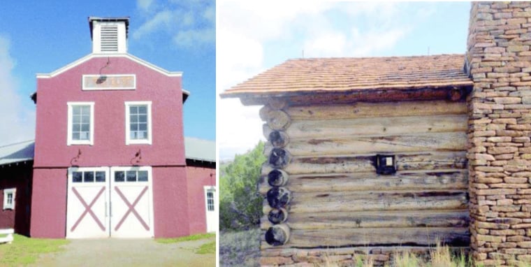 The Zorro Ranch compound included a firehouse and log cabin.