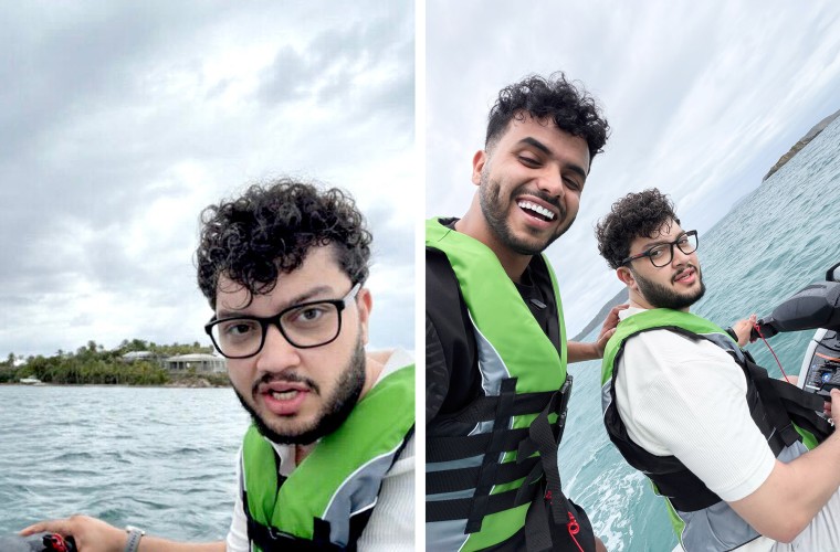 Influencers visiting the island have frequently traveled via Jet Ski.