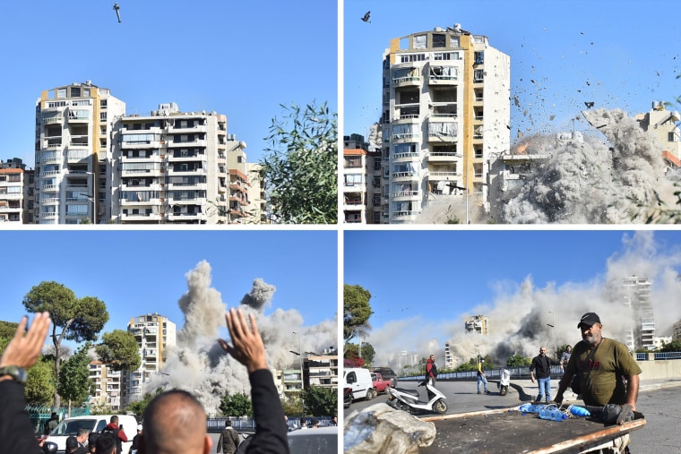 Itani also pictured a strike on a building in Beirut's Shiyah suburb in October 2024.