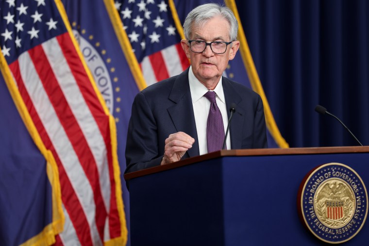 Federal Reserve Chair Jerome Powell speaks at the Federal Reserve on March 18, 2026.