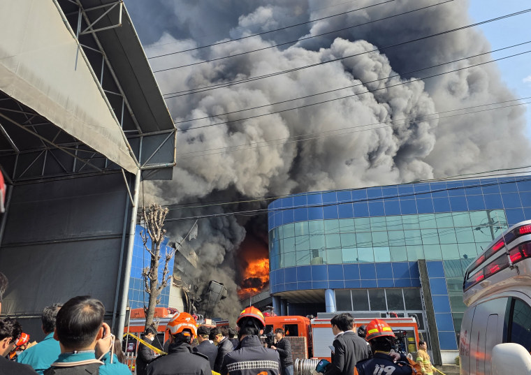 A fire at a car parts plant in South Korea killed 10 people, authorities said.