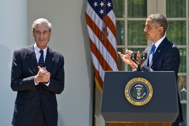 Barack Obama and Robert Mueller.