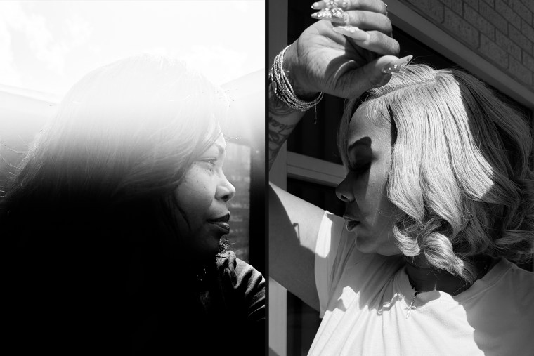 A split composite image of Timeiki Hedspeth, left, and D’lena.