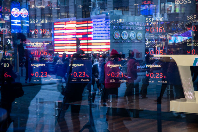 Stock market information.