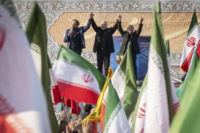 Parliament Speaker Ghalibaf In Pro-Government Rally