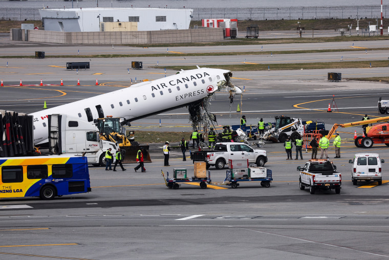 Air Canada Express Plane Collides With Fire Truck At LaGuardia Airport
