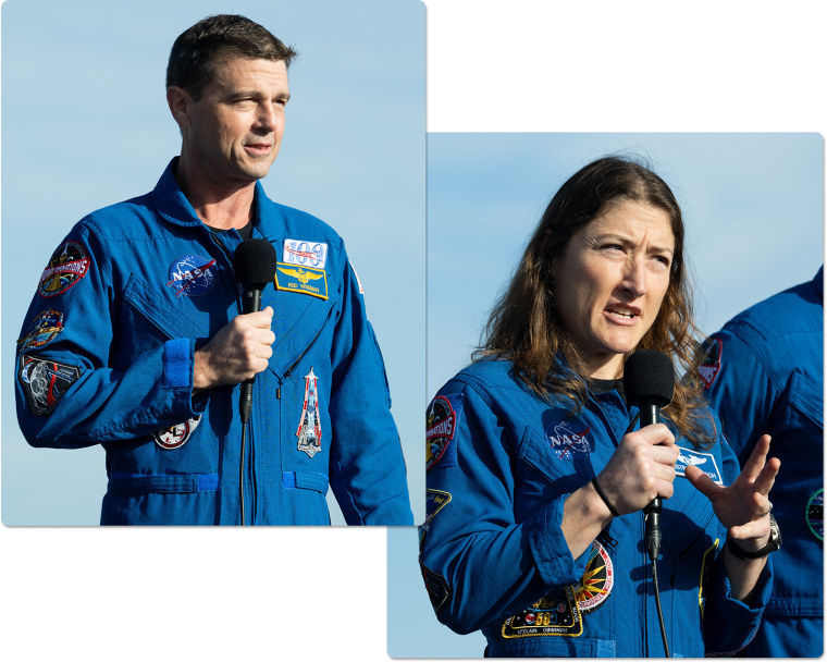 Reid Wiseman and Christina Koch.