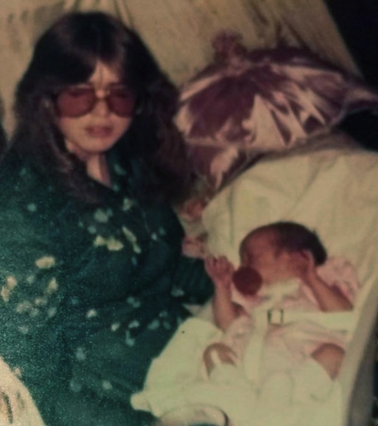 Sharrey Case with Melissa as a baby