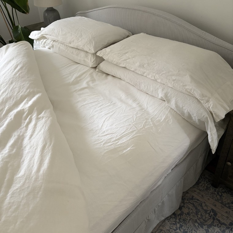 These sheets make Witonsky's bed look super polished.