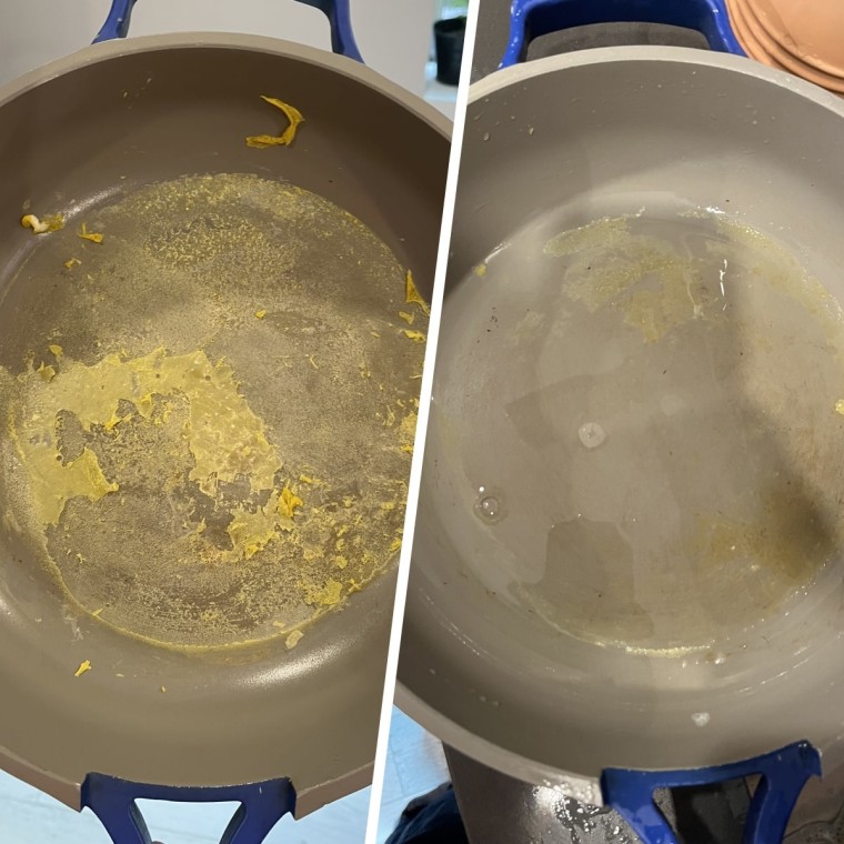 Before and after using Dr. Bronner's biodegradable cleaner on eggs