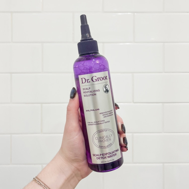 The Dr. Groot Scalp Exfoliating Detox Water comes in a bottle that has lasted me a few months.